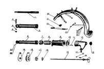 CJ750 Parts Front suspension fender assembly sidecar pro