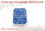 ENGINE TAG id plate cj750 m1s ohv