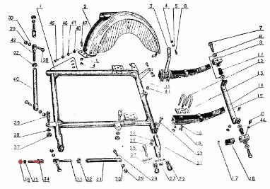 cj750 sidecar frame pull rod