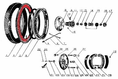 cj750 m72 k750 ural dnepr inner tube wheel