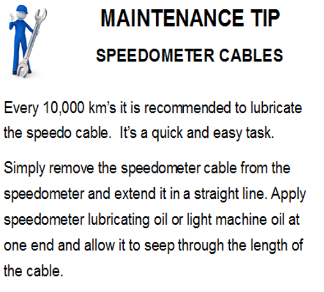 speedo speedometer cable maintenance tip