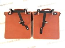leather saddlebag m72 cj750 r71 brown assembled