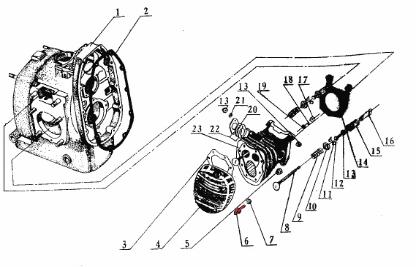 cj750 parts cylinder assembly