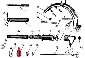 cj750 parts front fork suspension assembly steering damper friction disc