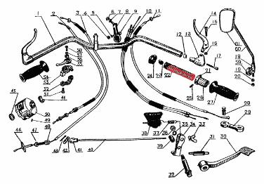 throttle twist grip 7211109 k750 m72 cj750 accelerator