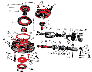 cj750 final drive parts rear drive gear diff differential