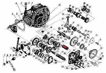 cj750 start shaft kickstart spring type 52 type 331
